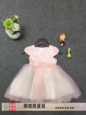 广州呗呗熊品牌朵娜公主礼服裙童装2018夏季新品