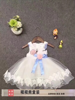 广州呗呗熊品牌朵娜公主礼服裙童装2018夏季新品
