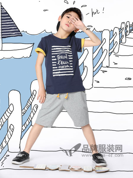 力果 - LIGUO童装2018夏季休闲印花短袖男T恤