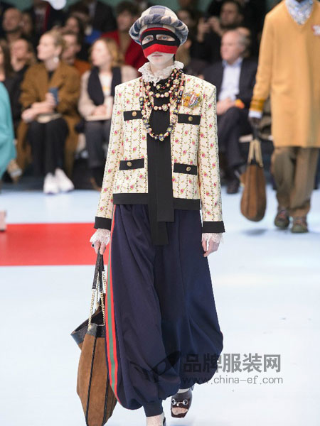 古驰(Gucci)女装2018春夏素色百搭灯笼裤