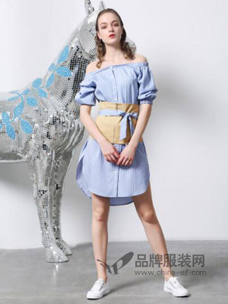 欧玥女装2018春夏新款宽松百搭中长款裙