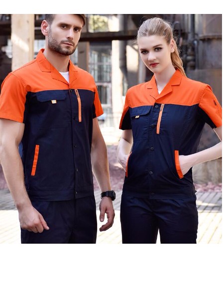 白云区工业区定制员工夏季工作服薄款,定制车间工厂劳作服上衣
