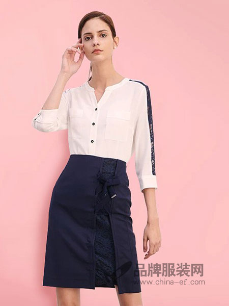 COCOTDZZY女装2018春夏新款时尚休闲撞色拼接V领女士装韩版长袖衬衫上衣
