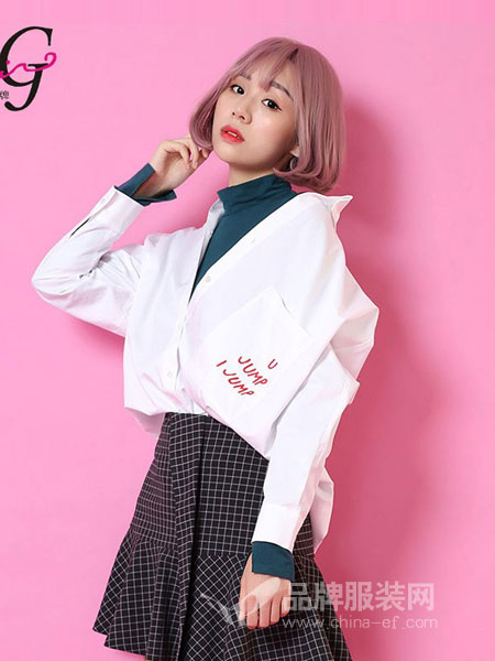奇菲尔潮牌女装2018秋冬韩版外穿长袖宽松白色白寸衫衬衣上衣