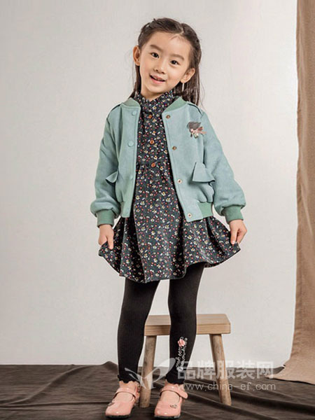 塔哒儿童装2018秋冬新款韩版大童女孩洋气长袖儿童两件套裙