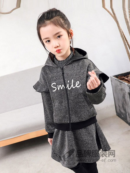 贝蒂小羊童装2018秋冬新款韩版时髦中大童运动两件套