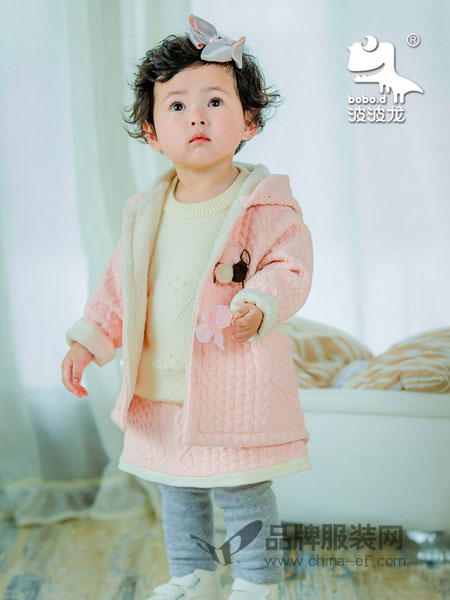 波波龙童装2018秋冬加厚韩版套装婴幼儿卫衣两件套