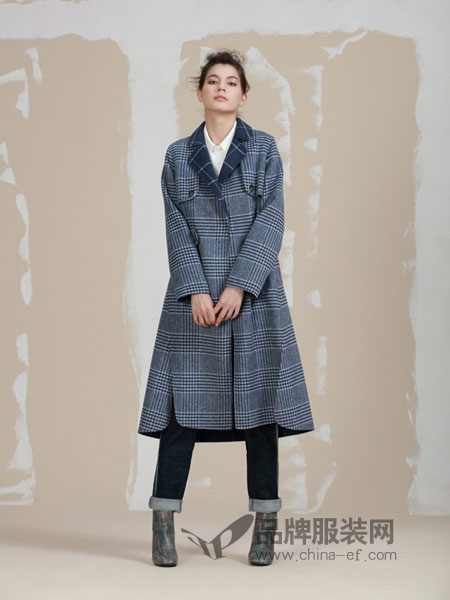认同女装2018秋冬新款流行韩版中长款毛呢外套