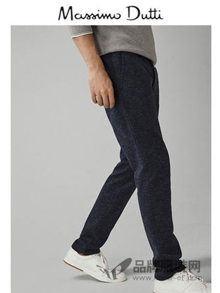 Massimo Dutti男装修身版人字细纹休闲长裤