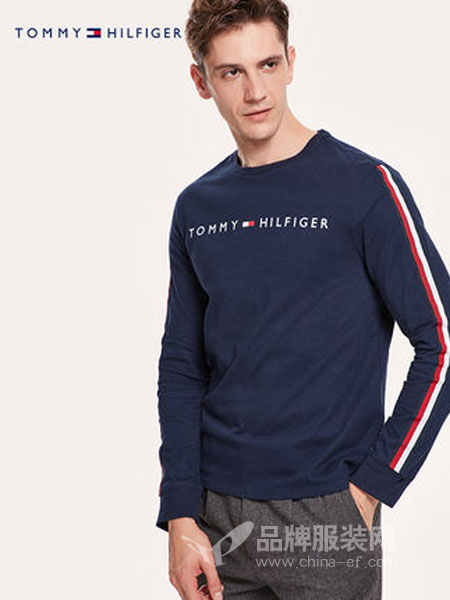 Tommy Hilfiger男装2018冬季字母长袖针织衫