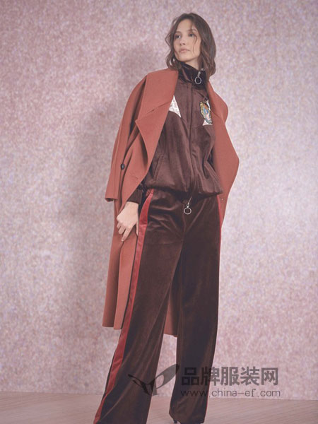 贝尔尼尼女装2018秋冬一粒扣羊毛修身显瘦西装长袖外套
