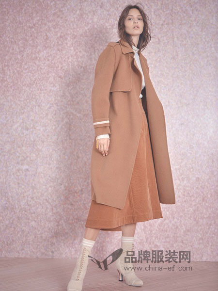 贝尔尼尼女装2018秋冬韩版双面手缝羊毛潮毛呢外套