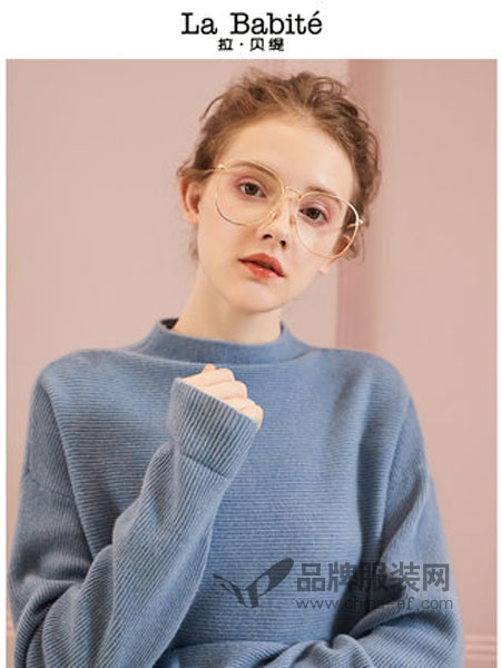 拉贝缇女装2018冬季韩版宽松半高领内搭ins超火针织羊毛衫