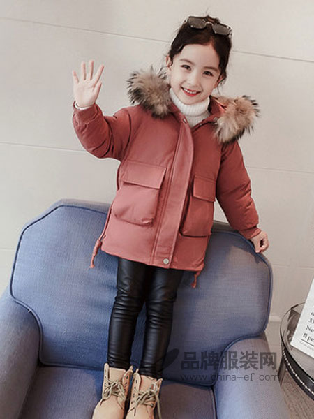 黑尼木木童装2018冬季韩版洋气童装加厚外套