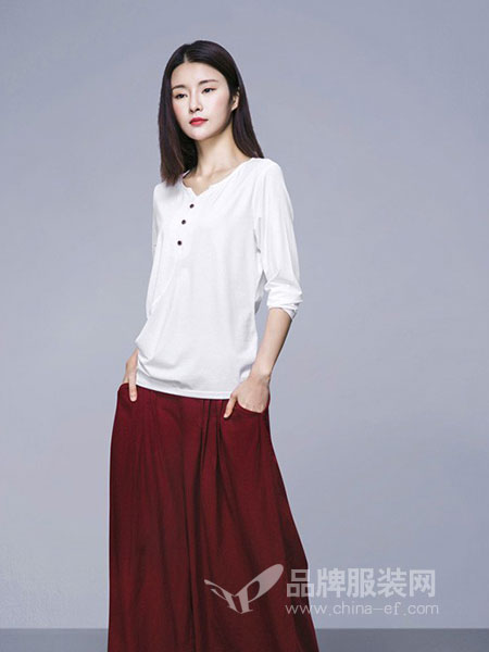 依尚慕语女装2018秋冬装中袖白衬衫显瘦中长款韩版宽松