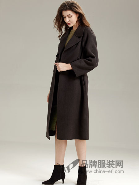 布伦圣丝女装2018冬季新款韩版宽松外套中长款