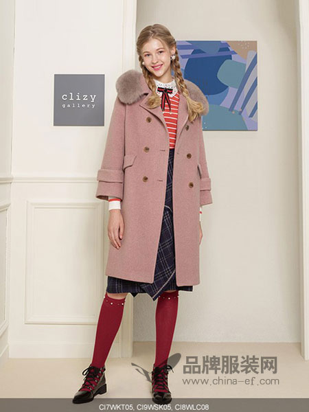 THE CLIZY女装品牌2018冬季韩版加厚外套棉袄羽绒棉服潮