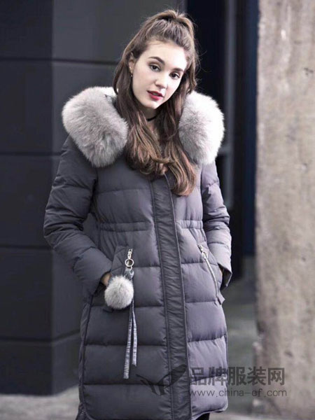 莱尔维思女装品牌2018秋冬中长款白鸭绒韩版小个子短款外套潮