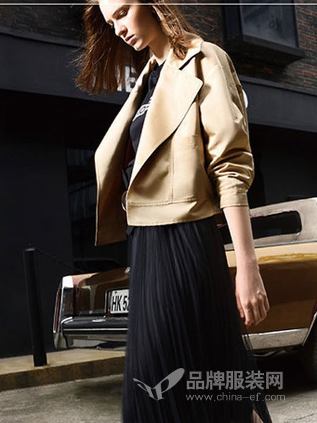 西子印象女装品牌2019春季百搭修身夹克气质短外套