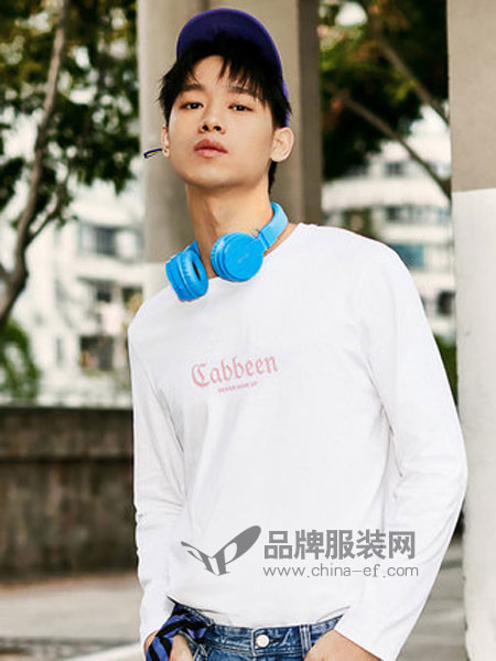 卡宾服饰男装品牌2019春季上衣青年时尚体恤潮牌A