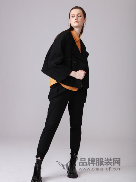 ZIRONG子容女装品牌2019春季长袖修身短款外套