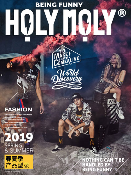 HOLY MOLY休闲品牌2019春季新款时尚破洞长袖牛仔外套