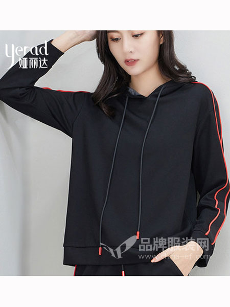 娅丽达女装品牌2019春季运动休闲套头韩版宽松外套