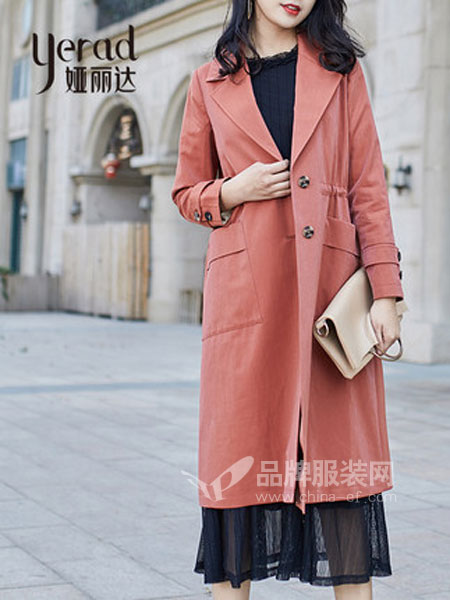 娅丽达女装品牌2019春季单排扣韩版时尚外套上衣