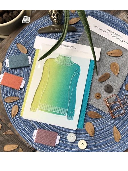 东绚原创设计 透明款式图「第9弹 毛衫系列」针织色纺纱样本推荐