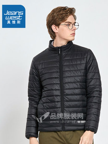 真维斯休闲品牌2019春季纯色立领薄外套韩版帅气机车衣服潮