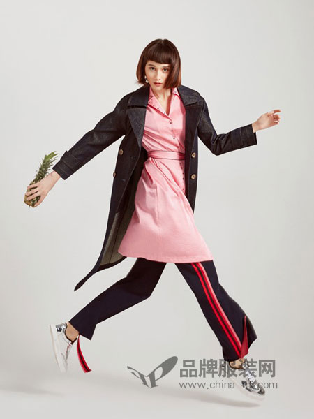 伊缔莎EDISA女装品牌2019春夏新款韩版时尚百搭中长款修身风衣外套