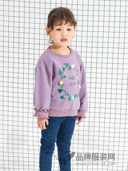 兔子杰罗童装品牌2019春季女孩喇叭裤两件套潮衣