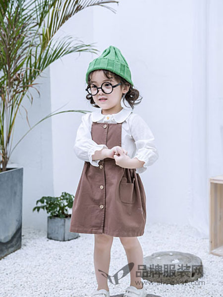 安米莉童装品牌2019春季不规则裙女孩韩版公主裙子
