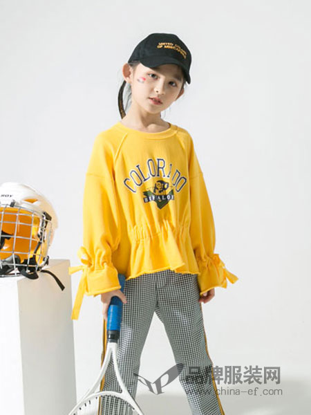 兔子杰罗童装品牌2019春季新款韩版中大童运动两件套洋气