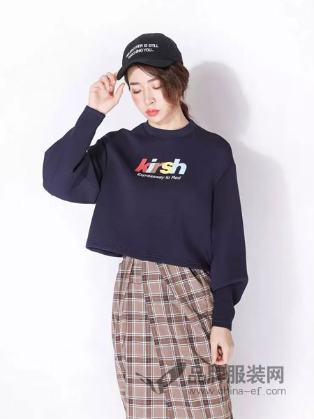 JOU SEO MOK女装品牌2019春季新款韩版宽松字母印花长袖卫衣