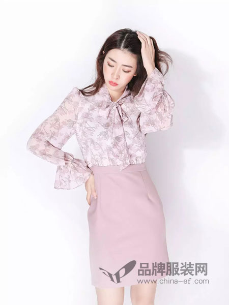 JOU SEO MOK女装品牌2019春季修身显瘦气质女裙