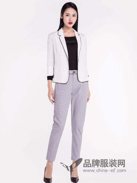 宝薇女装品牌2019春季新品时尚韩版潮流个性白色休闲长袖外套