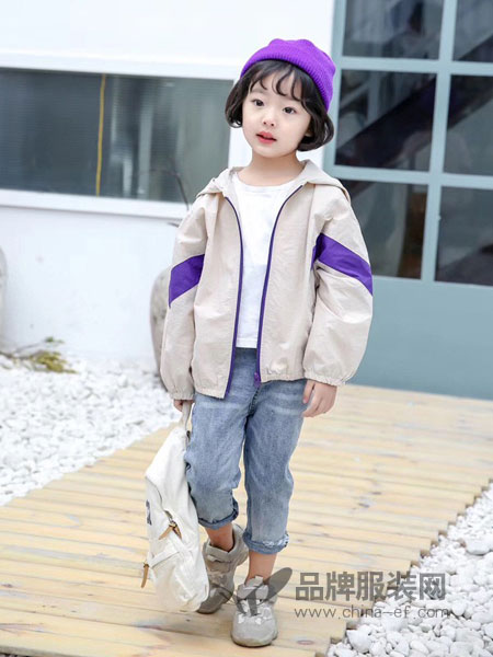 奇妙城堡童装品牌2019春季拼接外套男童韩版洋气上衣拉链衫