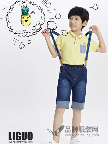 力果童装品牌2019春季韩版儿童短袖T恤男童半袖t恤纯棉上衣