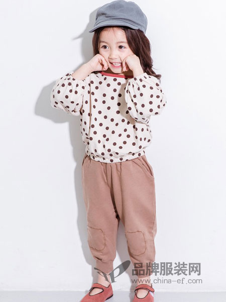 莫小汐童装品牌2019春季韩版洋气卫衣圆点娃娃衫女童可爱洋气长袖T恤