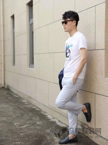 梵思诺VERSINO男装品牌2019春夏新款青少年长袖T恤潮流套装男生休闲运动服学生韩版修身服装