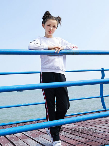 可趣可奇童装品牌2019春夏女童洋气韩版套装儿童卫衣裤子两件套