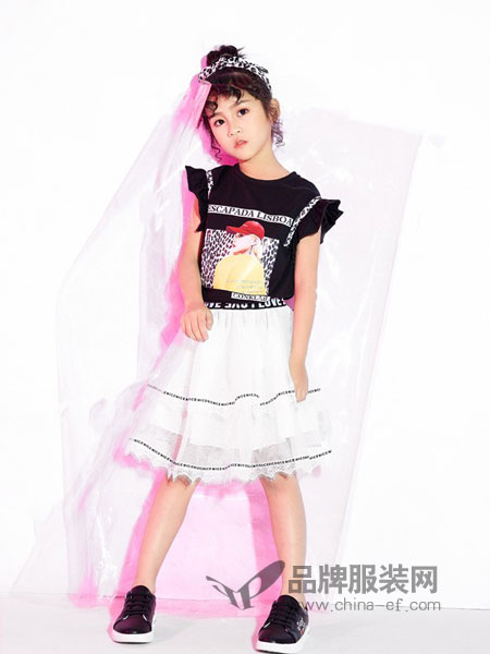 欧米源童装品牌2019春夏棉质短袖豹纹T恤韩版时尚百搭个性设计