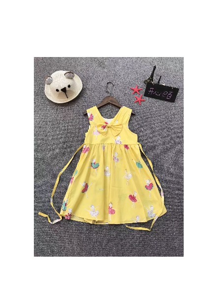 甜美优雅公主裙《朵娜公主》，品牌童装折扣批发，品牌童装库存货源童装品牌2019春夏新品