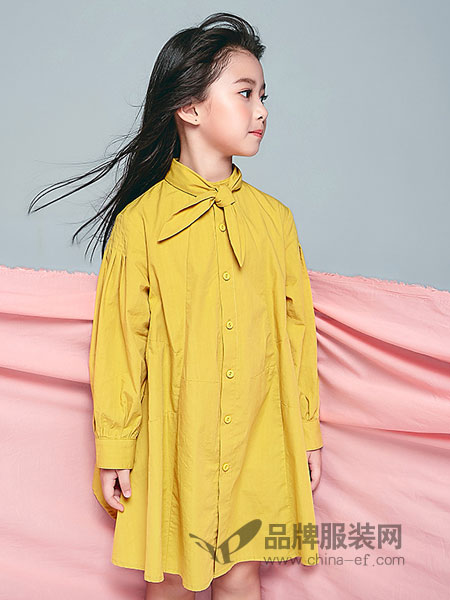 私品堂童装 - Sipintamn Kids童装品牌2019春夏米色黄色宽松版中长风衣