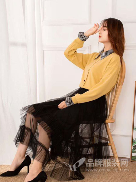 蓝缇儿女装品牌2019春夏新款韩版小清新百搭长袖衬衫