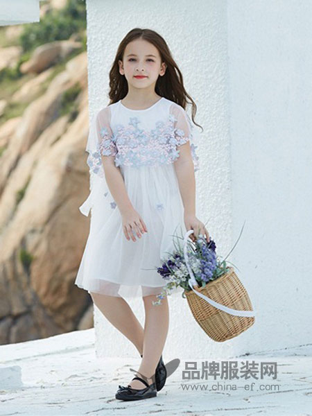 淘气贝贝/可趣可奇/艾米艾门童装品牌2019春夏礼服伴娘服修身显瘦
