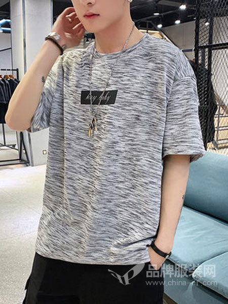 丹依奴男装品牌2019春夏新款韩版宽松潮流短袖T恤