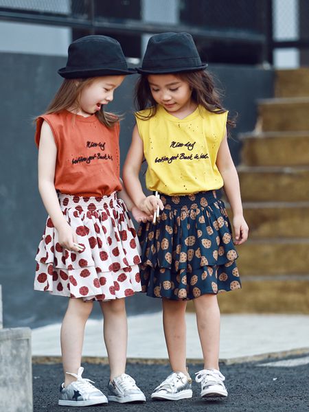 Apple Orange童装品牌2019春夏新款女童休闲韩版短袖上衣T恤百搭