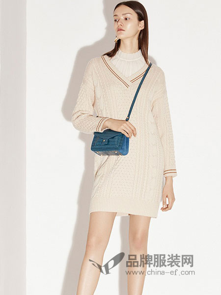 迪赛尼斯女装品牌大款毛衣韩版外套过膝